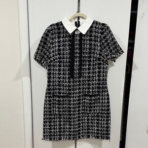 Tweed Dress with collar